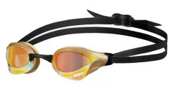 Lunettes De Compétition Natation Arena Cobra Core Swipe Mirror Yellow Gold