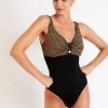 Maillot De Bain 1 Pièce Noir à Rayures FRIDA GOELIA -Funky Trunks Soldes 21e frida goelia jna01 dev