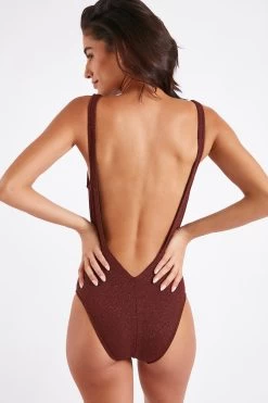 Maillot De Bain Une Pièce Chocolat ABALAI NASAYA -Funky Trunks Soldes 22e abalai nasaya kbp98 dos