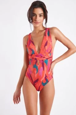 Maillot De Bain Une Pièce Papaye CAROLINA COLOREA -Funky Trunks Soldes 22e carolina colore zhk23 dev2