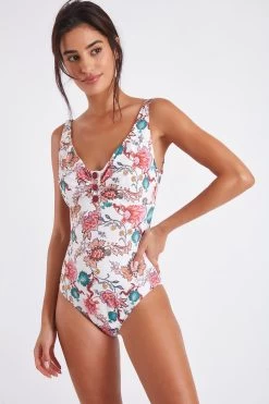 Maillot De Bain Une Pièce écru FRIDA ERLEA