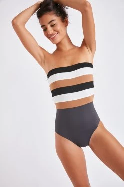 Maillot De Bain Une Pièce Bustier Anthracite LEONIE OSTEA -Funky Trunks Soldes 22e leonie ostea 41n70 dev2