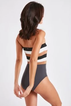 Maillot De Bain Une Pièce Bustier Anthracite LEONIE OSTEA -Funky Trunks Soldes 22e leonie ostea 41n70 dos