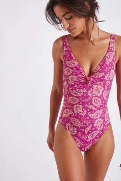 Maillot De Bain Une Pièce Rose Indien NANCIE JAYERA