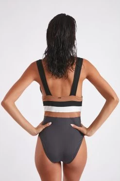 Maillot De Bain Une Pièce Anthracite NICOLE OSTEA -Funky Trunks Soldes 22e nicole ostea 41n70 dos