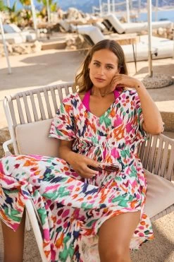 Robe écrue à Motifs AKYRA COTMAKASSAR