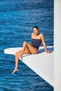 Maillot De Bain Marine Pièce LEONIE ACEROLA -Funky Trunks Soldes 23e leonie acerola 41k06 amb25