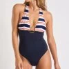 Maillot De Bain 1 Pièce Marine à Rayures MARILEE BERKANE -Funky Trunks Soldes 23e marilee berkane zhr06 dev