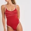Maillot De Bain Une Pièce Rouge Cerise ANCOLIE LAVANDOU -Funky Trunks Soldes 71e ancolie lavando 41n89 dev 1
