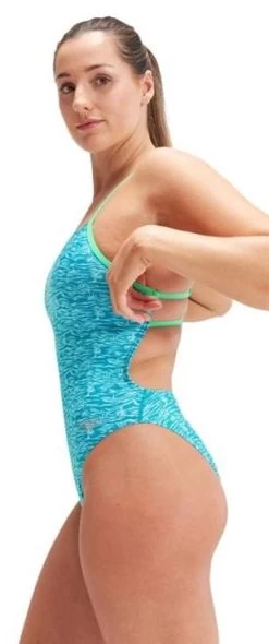 Maillot De Bain 1 Pièce SPEEDO Allover Digital Lattice Back - Sundown Shores -Funky Trunks Soldes sp3